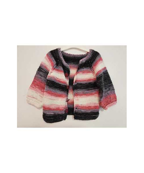 Pulover multicolor crosetat pentru fetite