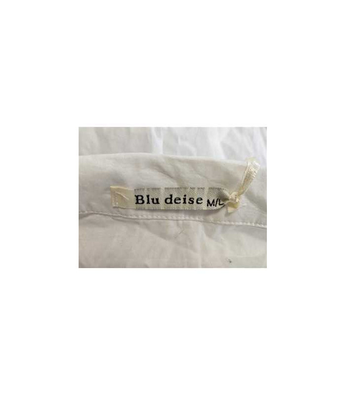 Camasa lunga cu decupaj in V la piept Blu deise