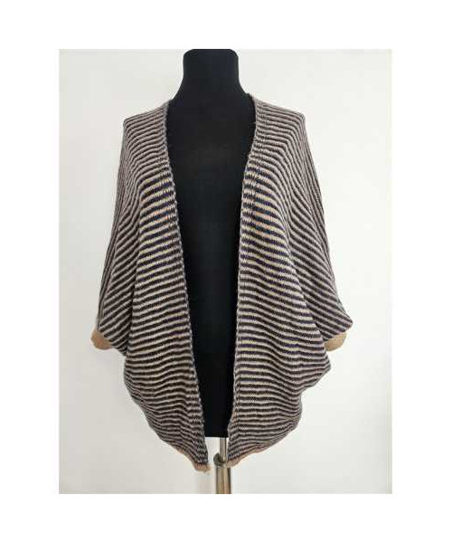 Cardigan tricotat model cu dungi PULL&BEAR