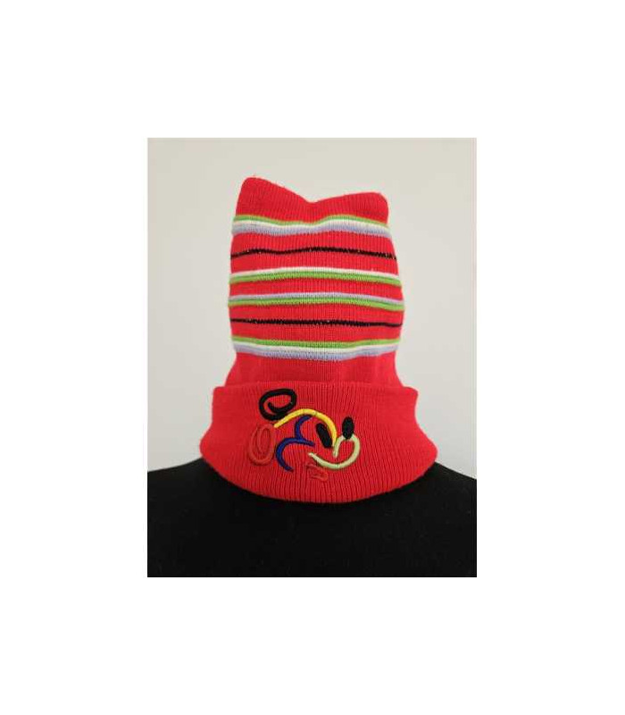 Caciula pentru fetite cu dungi multicolore