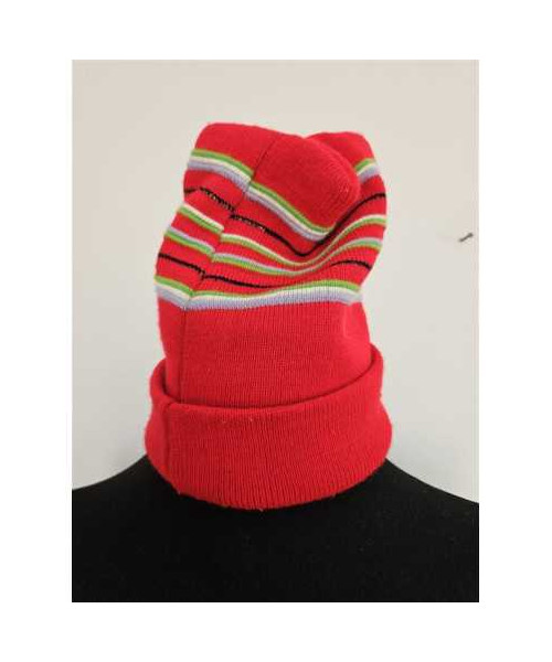 Caciula pentru fetite cu dungi multicolore