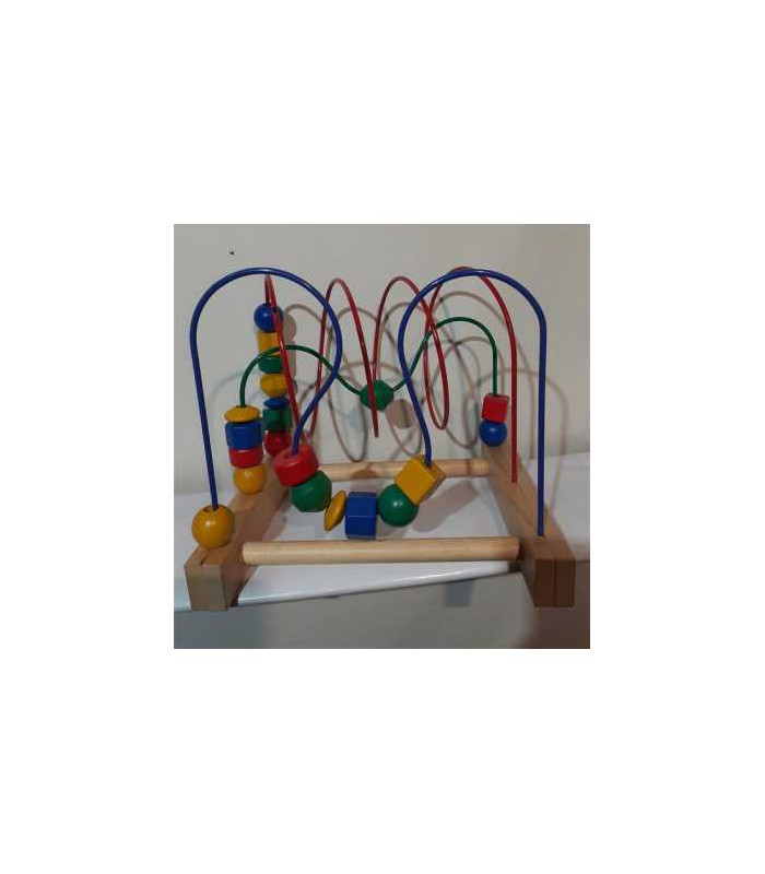 Jucarie Circuit labirint cu bile din lemn