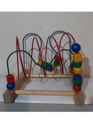 Jucarie Circuit labirint cu bile din lemn 2