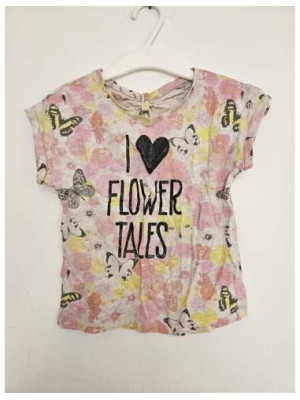 Tricou pentru fetite print multicolor Palomino