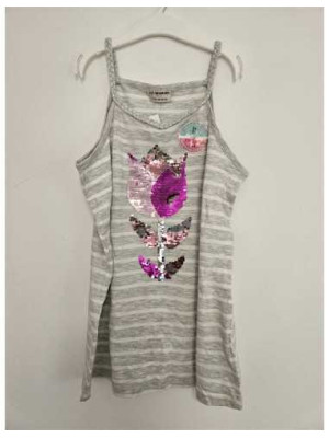 Maieu pentru fete cu dungi si print paiete LC WAIKIKI