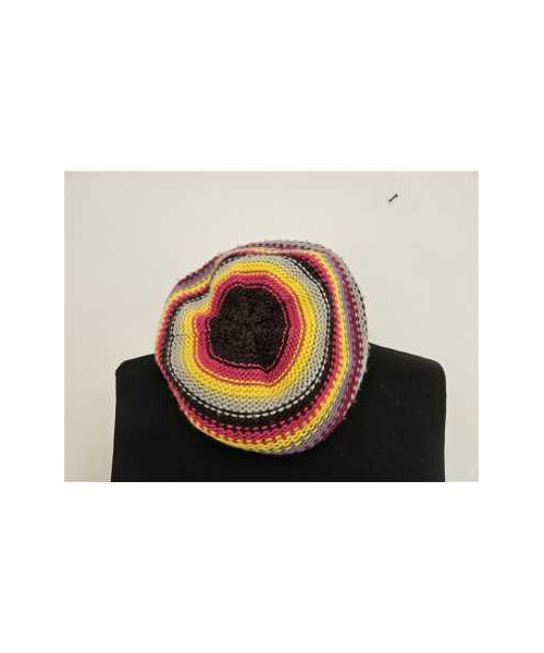 Bereta copii multicolora accesorizata cu floricele