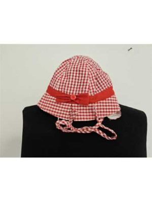 Palarie de soare in carouri model cu snur