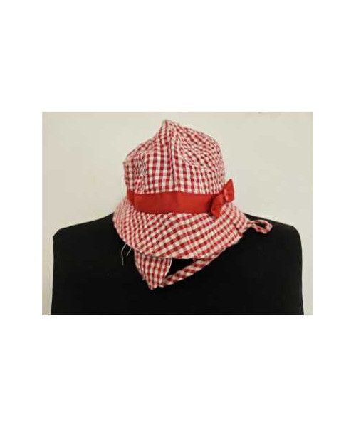 Palarie de soare in carouri model cu snur