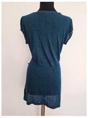 Bluza lunga tricotata cu cordon in talie H&M 2