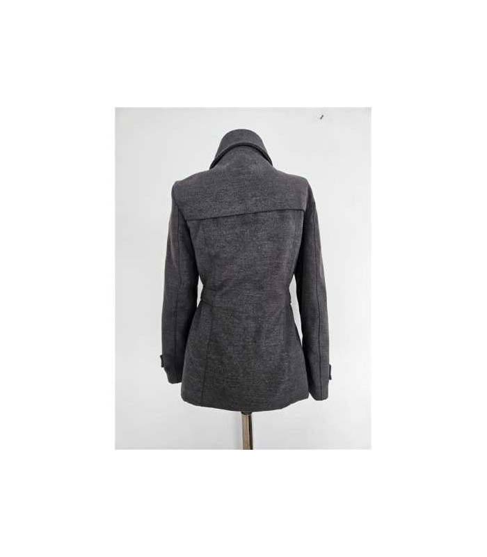 Palton dama scurt cu cordon in talie