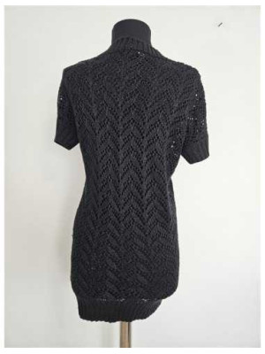 Pulover dama crosetat cu decupaj la piept MNG SUIT 2