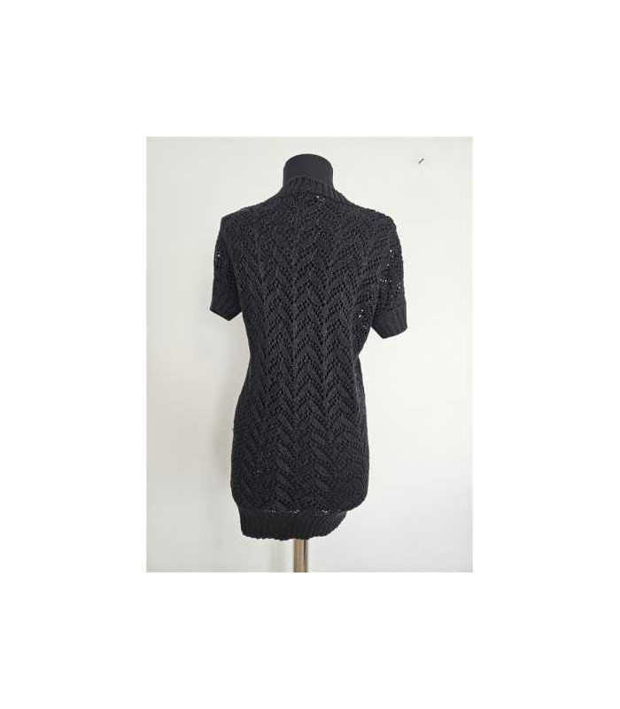 Pulover dama crosetat cu decupaj la piept MNG SUIT