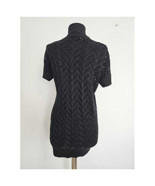 Pulover dama crosetat cu decupaj la piept MNG SUIT