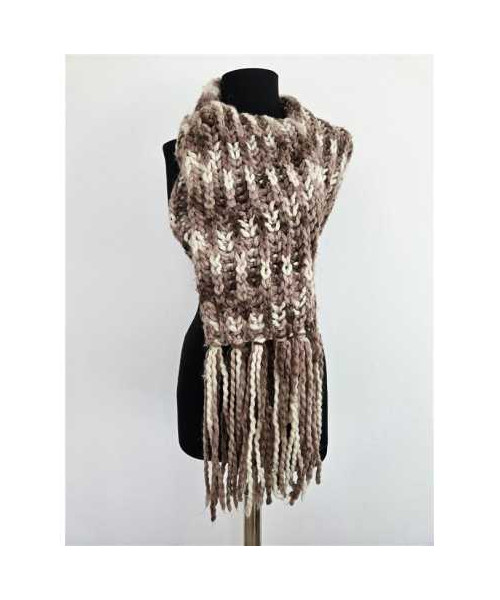 Fular dama tricotat model cu cu franjuri Zara