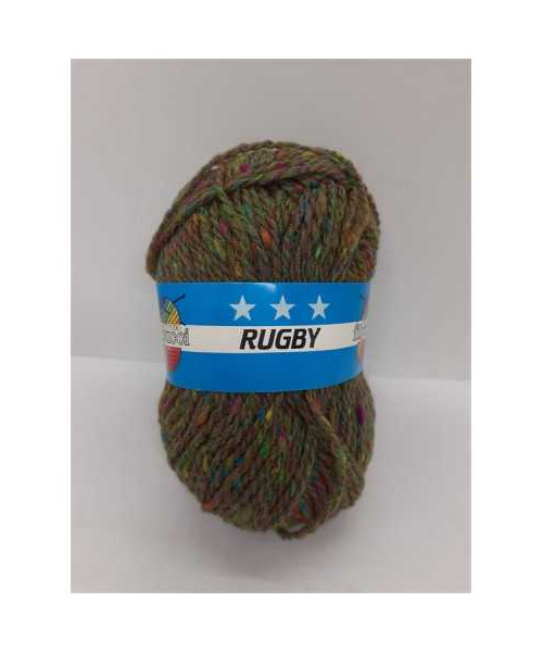 Fir pentru crosetat culoare kaki multicolor Filpucii Rugby