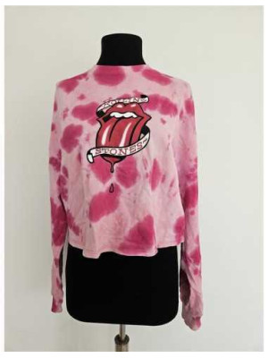 Bluzita dama cu maneca lunga si imprimeu pe piept