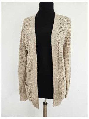 Cardigan dama lung model tricotat cu buzunare FB SISTER