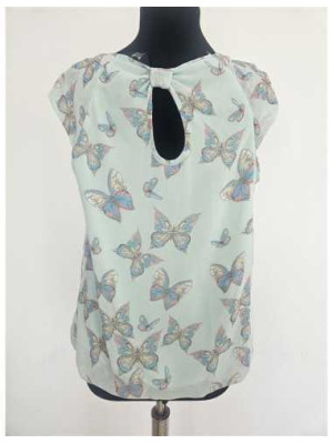 Bluzita racoroasa de vara cu fluturasi multicolori K&D 2
