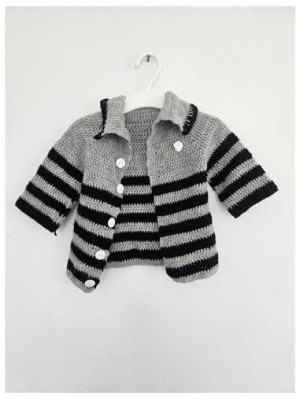 Pulover pentru copii cu dungi negre