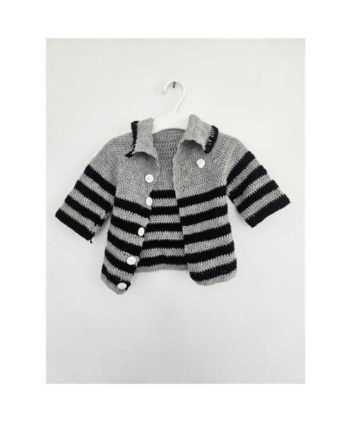 Pulover pentru copii cu dungi negre