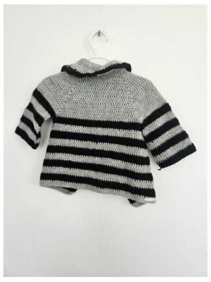 Pulover pentru copii cu dungi negre 2