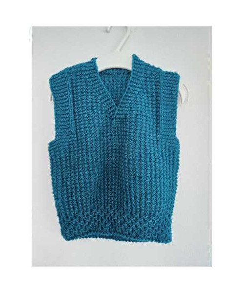 Vesta tricotata cu anchior pentru copii