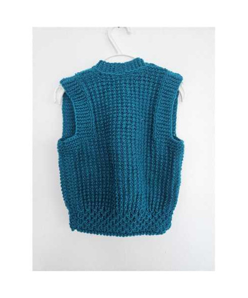 Vesta tricotata cu anchior pentru copii