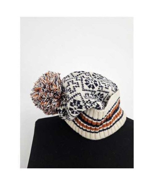 Caciula dama tricotata cu model geometric