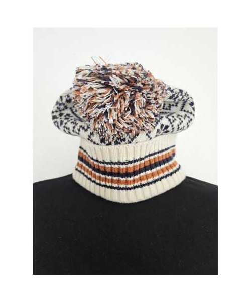 Caciula dama tricotata cu model geometric