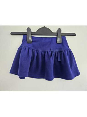 Fusta cu elastic in talie culoare albastru