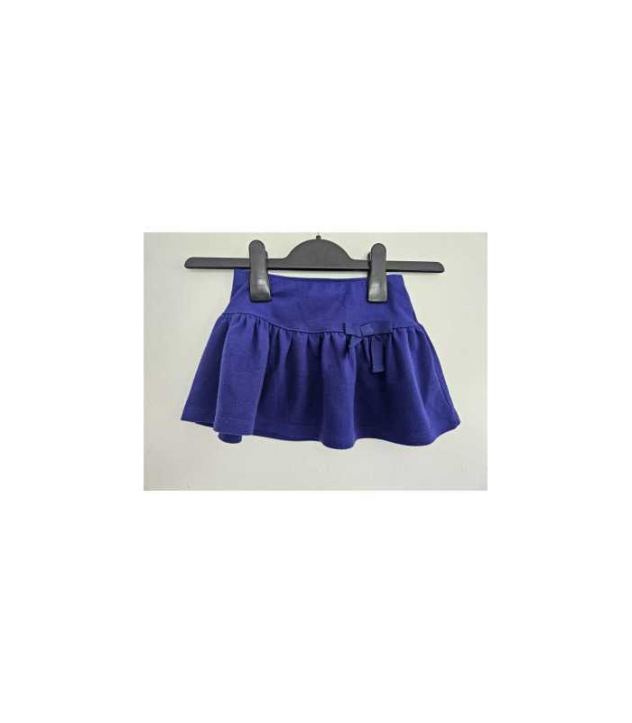 Fusta cu elastic in talie culoare albastru