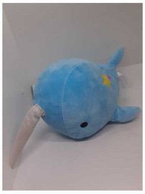 Balena de plus culoare albastru 38 cm