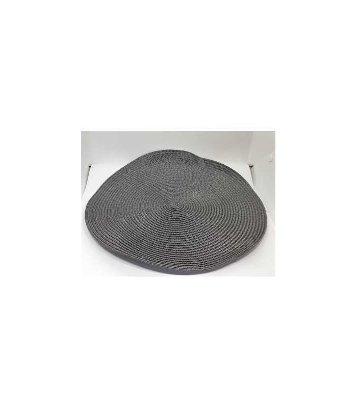 Suport de masa impletit rotund culoare gri inchis