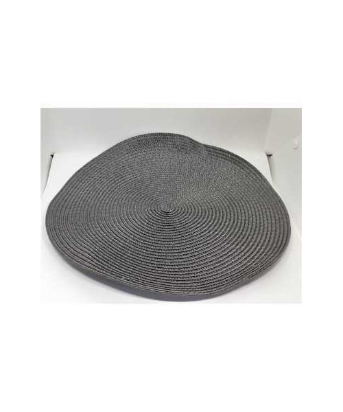 Suport de masa impletit rotund culoare gri inchis