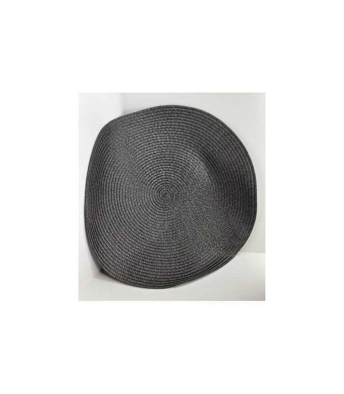 Suport de masa impletit rotund culoare gri inchis