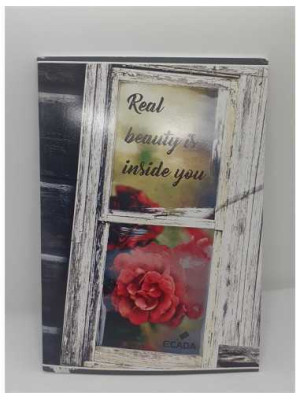 Caiet A4 matematica 80 file model floare