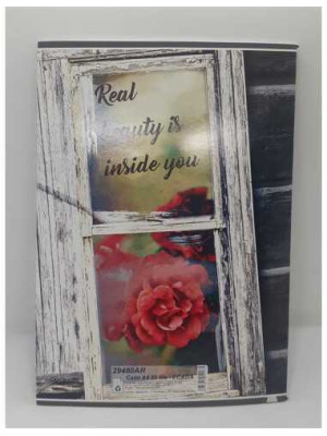 Caiet A4 matematica 80 file model floare 2