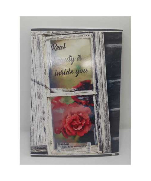 Caiet A4 matematica 80 file model floare