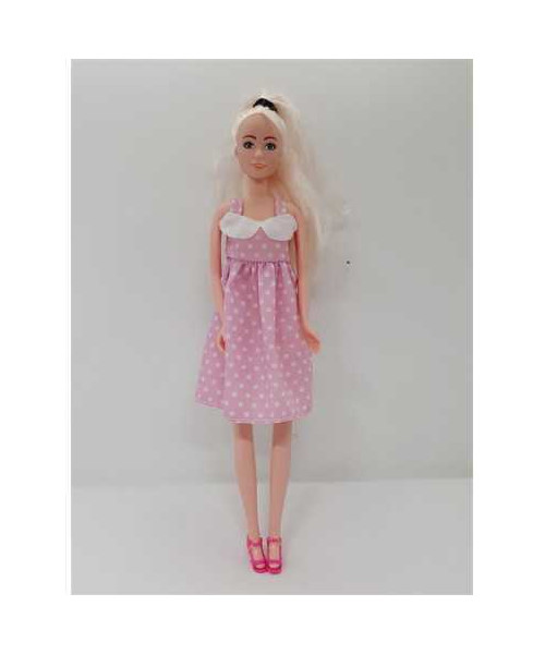 Papusa cu rochita roz Auchan