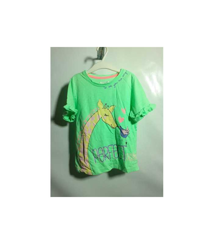 Tricou pentru fete cu o girafa desenata pe piept