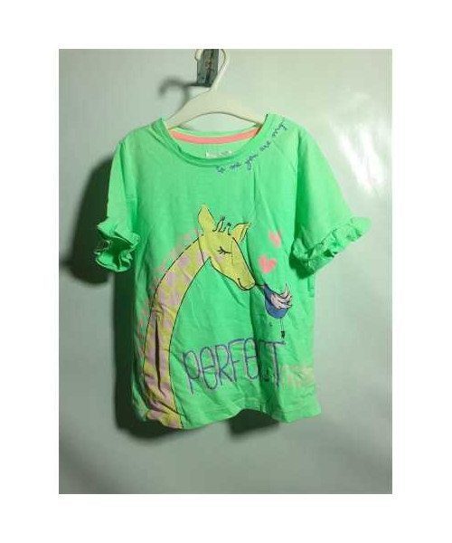 Tricou pentru fete cu o girafa desenata pe piept