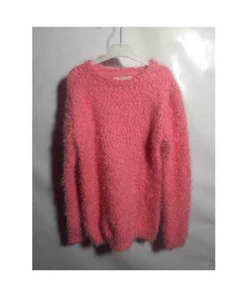 Pulover pufos pentru fetite culoare roz