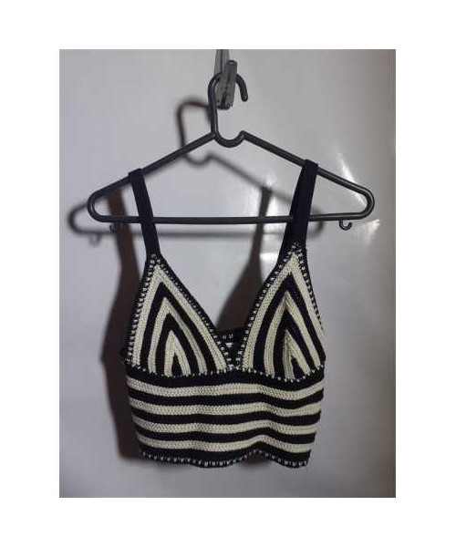 Bustiera tricotata model cu dungi Stradivarius