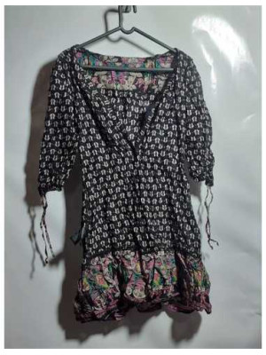 Rochita dama de vara cu imprimeu multicolor H&M