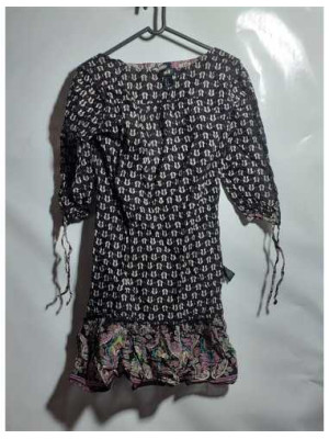 Rochita dama de vara cu imprimeu multicolor H&M 2