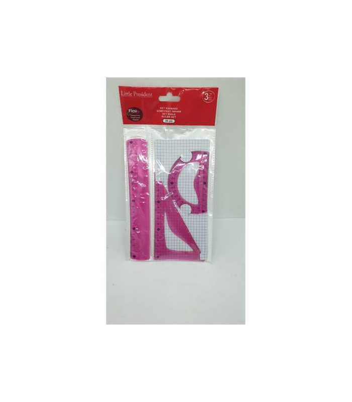 Set rigle flexibile 3 piese Little President