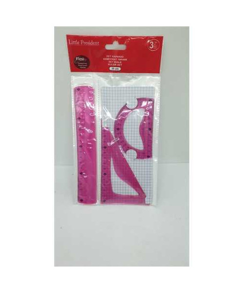 Set rigle flexibile 3 piese Little President