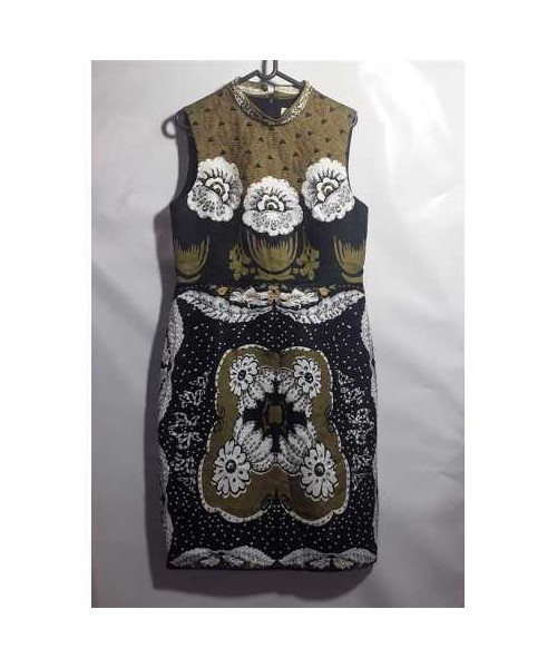 Rochie dama fara maneci cu margelute si strasurii