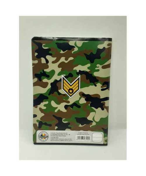Caiet A5 80 file dictando model camuflaj Pigna