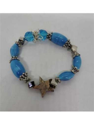 Bratara cu margele culoare turcoaz
